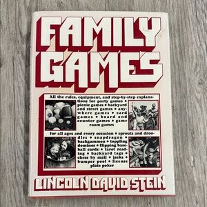 Family Games Book - Red and White